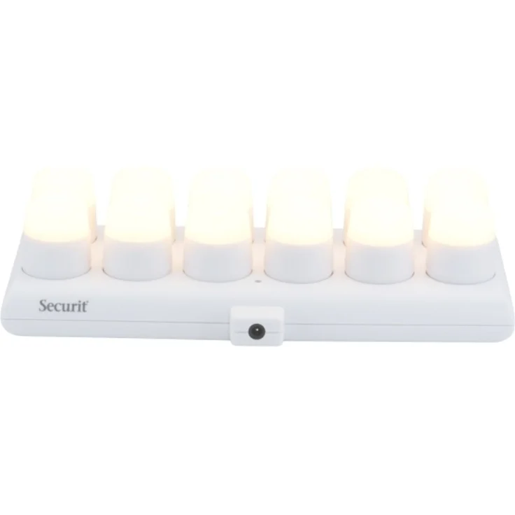 Securit® Set 12x LUNA Glas-Teelichthalter 12x LED-Teelichter und Ladestation weiß/weißes Licht
