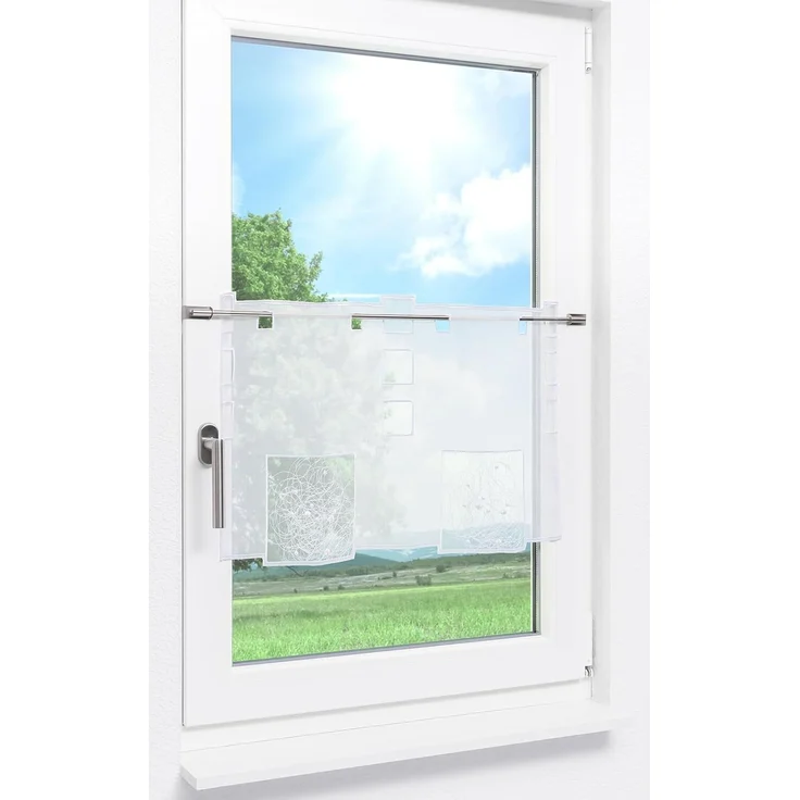 Scheibengardine Plauener Spitze - Analiza (Bx H) 62cm * 40cm weiß/Reinweiß – Bild 2