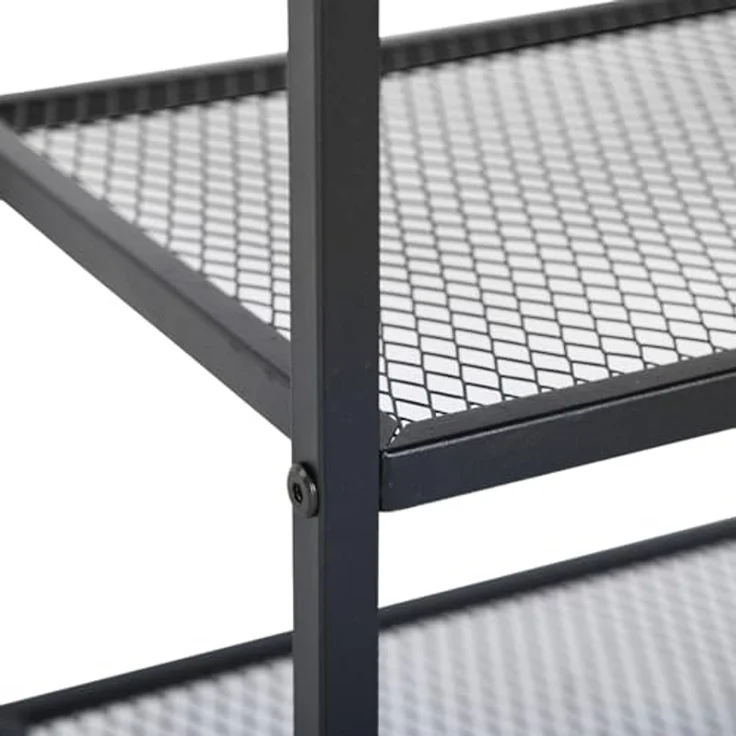 FurnitureR 3-Tier Küchenregal, Schreibtisch Storage Organizer, Stehende Gewürzregal für Arbeitsplatte Küche Wohnzimmer Badezimmer, Industriedesign, Vintage Braun – Bild 7