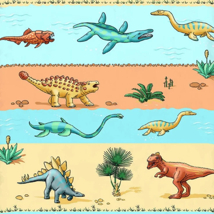 Dino Urzeit Bettwäsche Digitaldruck Bunt ESPiCO Sleep and Dream 135 x 200 + 80 x 80 cm – Bild 4