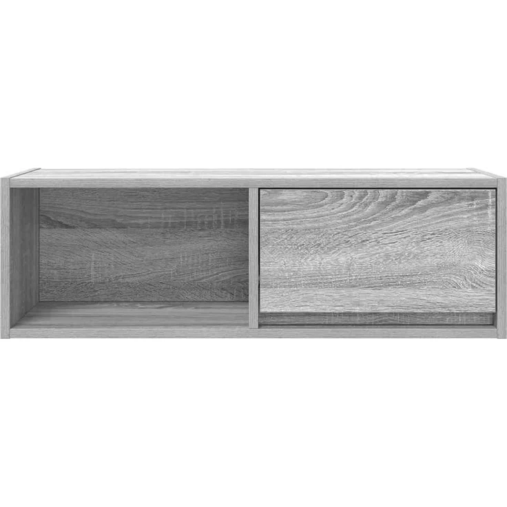2 pcs TV-Schrank, Lowboard Grau Sonoma 80x31x25,5 cm Holzwerkstoff – Bild 7