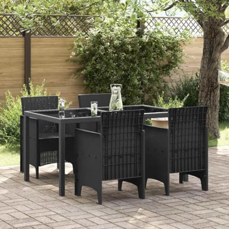 vidaXL Gartenstuhl 4 pcs Anthrazit 53 x 49 x 85 cm Polypropylen 847468 – Bild 3
