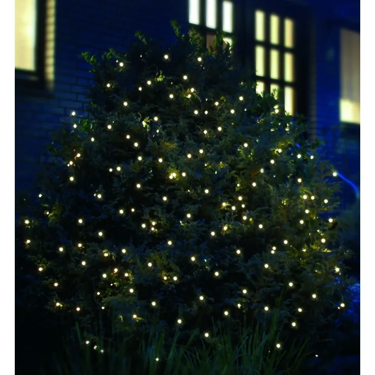 LED Lichternetz 2x2 m 160 LED Lichtnetz 2 x 2 m warmweiß innen außen