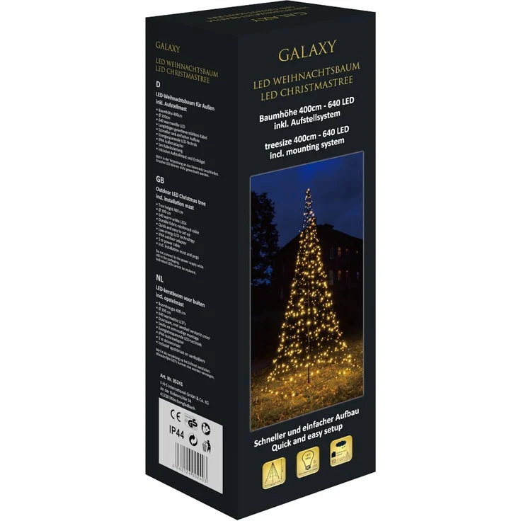 FHS LED Tannenbaum Galaxy, warmweiße LED, mit Aufstellmast, 400 cm – Bild 2