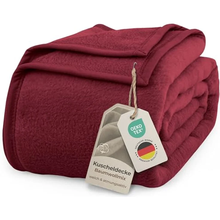Wohndecke Wohndecke aus Baumwolle - Kuscheldecke, Baumwolldecke -, Laynenburg, Decke als Sofa-decke, Couchdecke, Wolldecke aus Baumwollmix – Bild 2