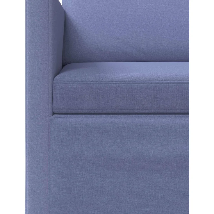 vidaXL 2-Sitzer Sofa Jeans blau 130 x 81 x 82 cm Stoff 42041052 – Bild 5