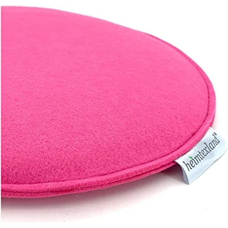 heimtexland ® Sitzkissen Set Filz Stuhlkissen Stuhlauflage Filzkissen Stuhl Polster Kissen Typ631 2er Set 35 cm Rund Pink – Bild 2