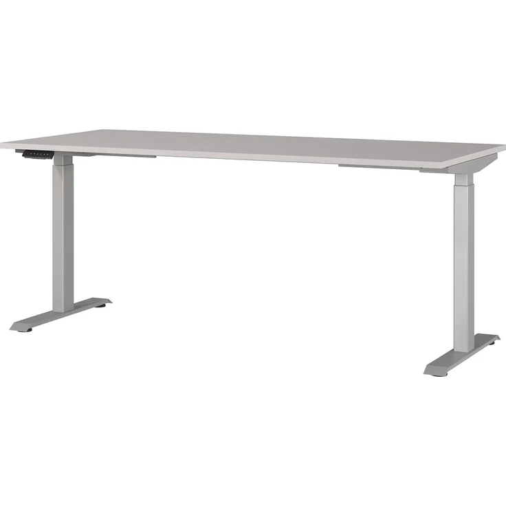 Germania Schreibtisch 7909-643, in Kaschmir/Silber, EL. höhenverstellb, 180 x 120 x 80 cm (BxHxT) – Bild 1