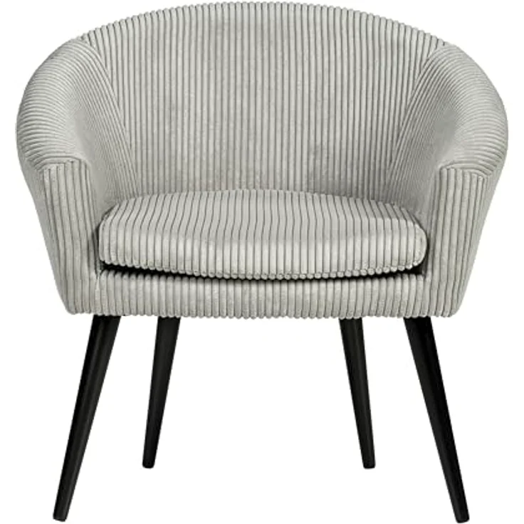 Traumnacht Relaxsessel, Cocktailsessel Theo, bequemer Polstersessel mit Armlehnen und gemütlichem Kord Bezug, produziert nach deutschem Qualitätsstandard, steingrau, 65 x 74 x 81 cm – Bild 5