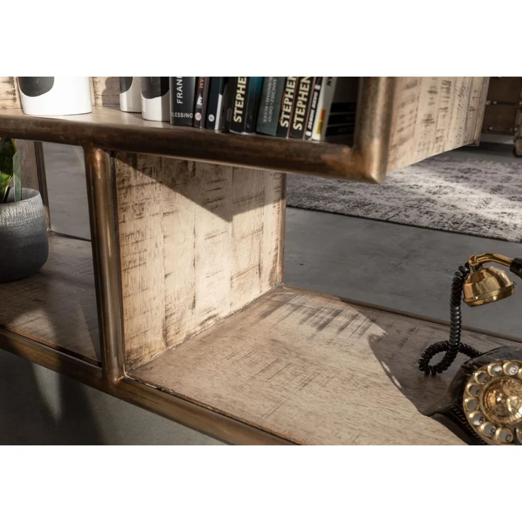 Regal Mango 183x40x90 braun lackiert HEAVY INDUSTRY #206 – Bild 4