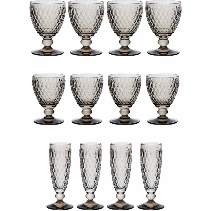 Villeroy & Boch Boston Coloured Wein- & Sektgläser 12er Set smoke