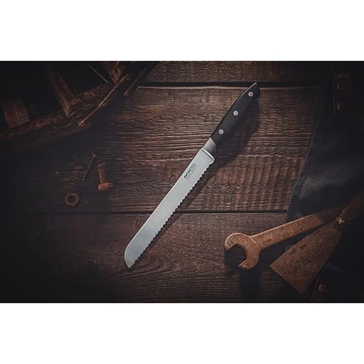 KNIVES 43902 TRINITY Brotmesser 34 cm mit genietetem Griff / Nirosta / CCrMoV – Bild 7