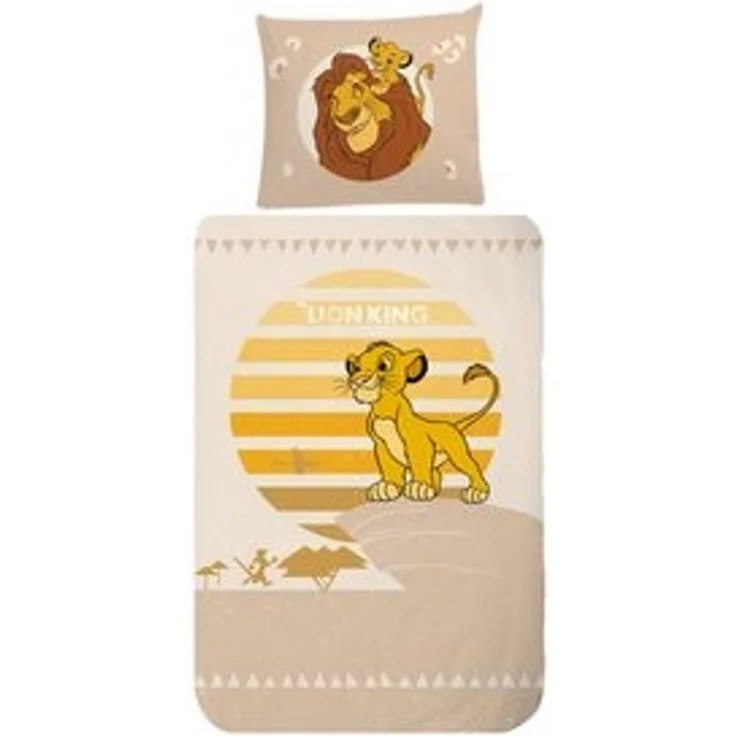 MTOnlinehandel Kinderbettwäsche König der Löwen Biber/ Flanell in 135x200 + 80x80 cm, Disney, 100% Baumwolle, 2 teilig, Winterbettwäsche, kuschelig und weich, Simba und Mufasa – Bild 6