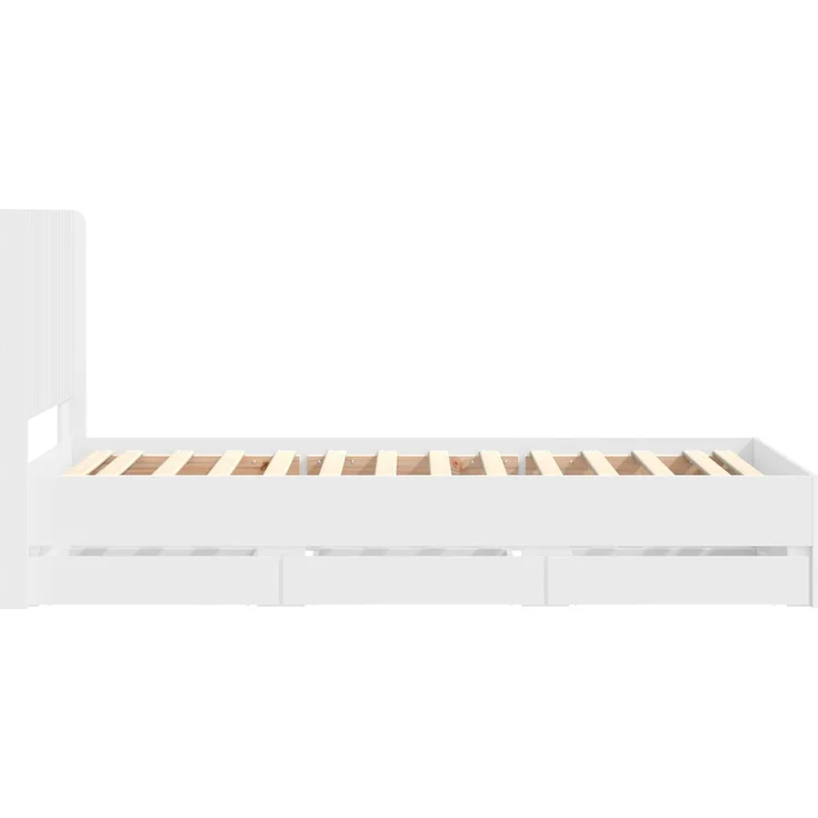 vidaXL Bettgestell mit Stauraum und Kopfteil Weiß 100 x 200 cm 3413971 – Bild 7