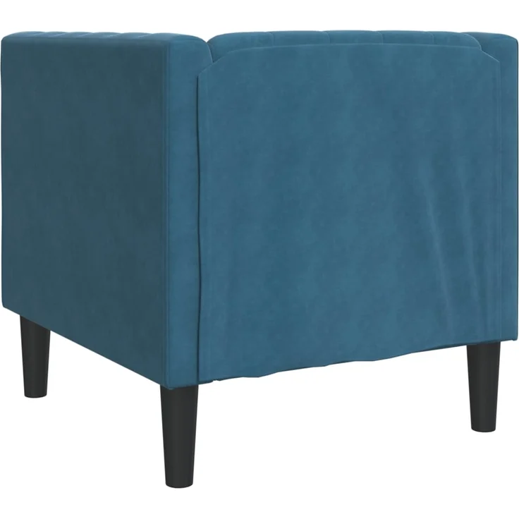 vidaXL Chesterfield-Sessel Blau Samt 372681 – Bild 5