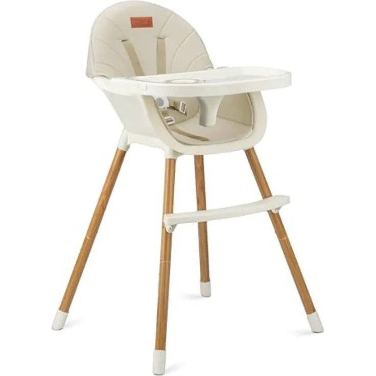 MoMi Kinderstuhl Reki, 2in1 Hochstuhl mit 5-Punkt-Gurt bis 20 kg