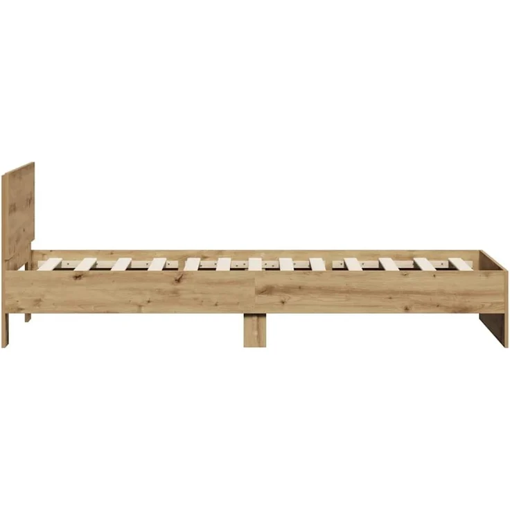 vidaXL Bettrahmen mit Kopfteil Artisan-Eiche 90 x 200 cm Holzwerkstoff 871655 – Bild 5
