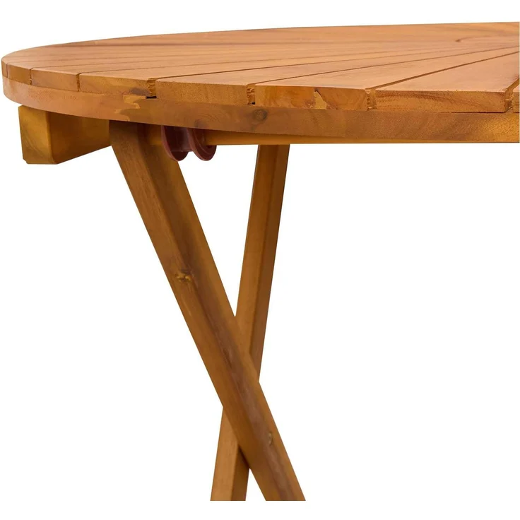 vidaXL Klappbarer Gartentisch Natur Ø70 x 75 cm Massivholz Akazie 42024979 – Bild 7
