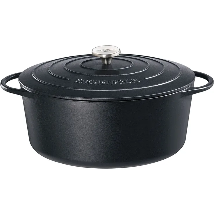 Bratentopf oval, 40 cm classic black