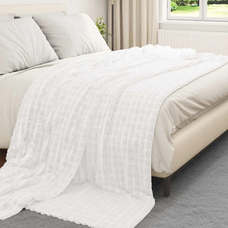 vidaXL Wohndecken 6 stk. Weiß 240 x 220 cm 8,63 kg Fleece 42016967 – Bild 3