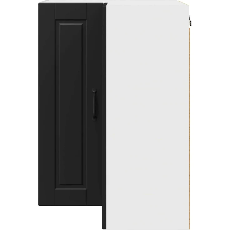 vidaXL Wand-Eckschrank PORTO Schwarz 57 x 57 x 80 cm Holzwerkstoff 885426 – Bild 6