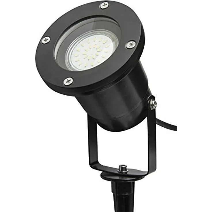 TRANGO LED Gartenstrahler, 1-flammig 3078B IP65 LED Gartenstrahler aus Alu-Druckguss Außenleuchte inkl. je 1x GU10 LED Leuchtmittel & 2m Kabel Gartenleuchte, Außenstrahler, Wandstrahler, Gartenlampe, Außenlampe, Wegbeleuchtung – Bild 2