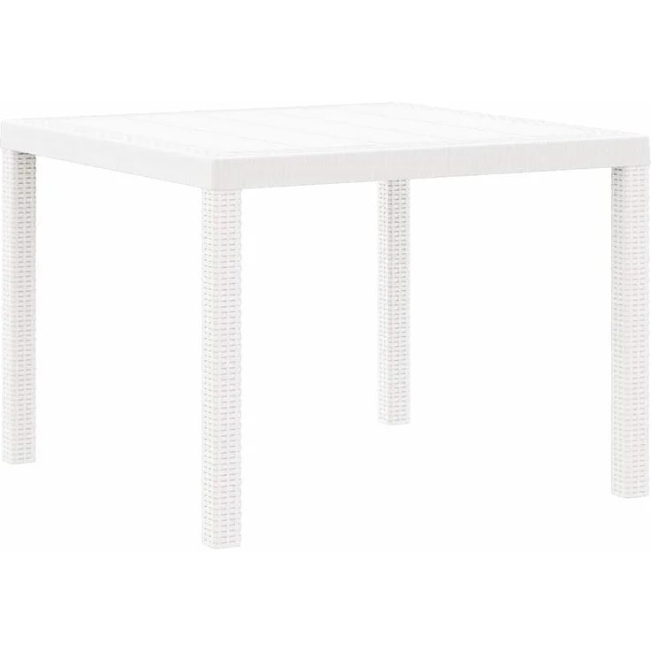 vidaXL Garten Essgruppe 3 pcs Weiß Polypropylen 3378683 – Bild 3