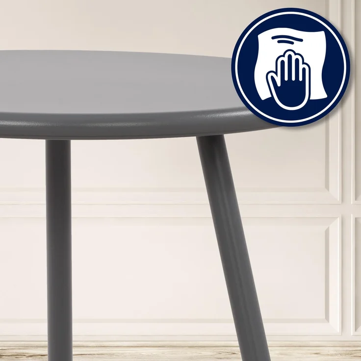 CLP Sitzgruppe Berena Set Tisch Berea Stühle Alpena wetterfest und UV-beständig,dunkelgrau 2 Stühle – Bild 6