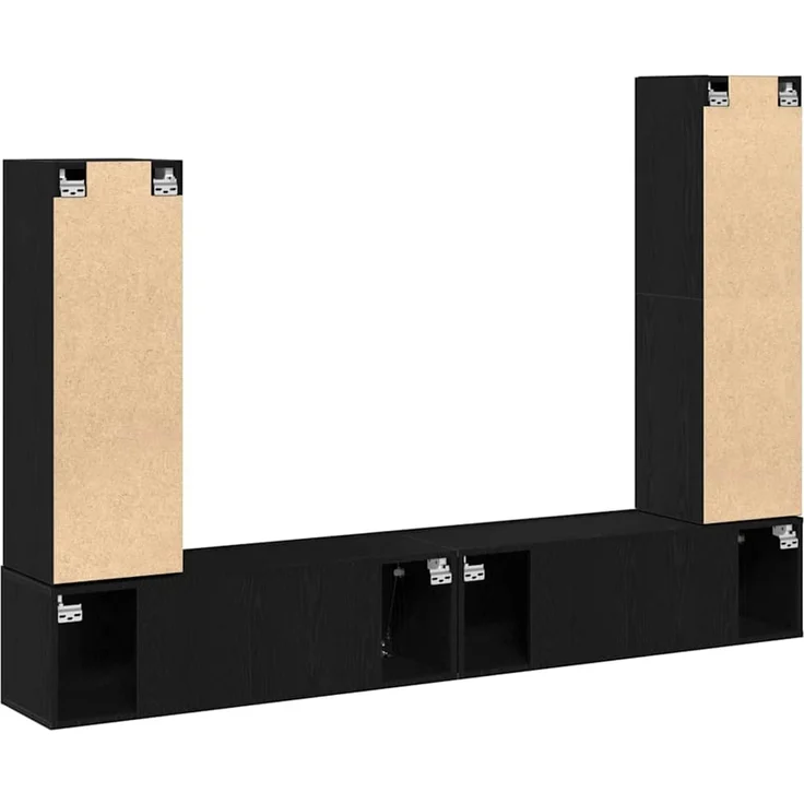 vidaXL TV-Schrankset 6 stk. 30,5 x 30 x 110 cm Schwarz Eichen-Optik 3333060 – Bild 7