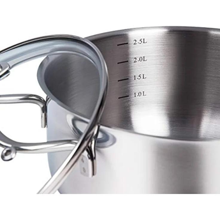 Karcher Topf-Set Jovita, Edelstahl (10-tlg), inkl. 4 Glasdeckel, integrierte Literskala, Induktion – Bild 6