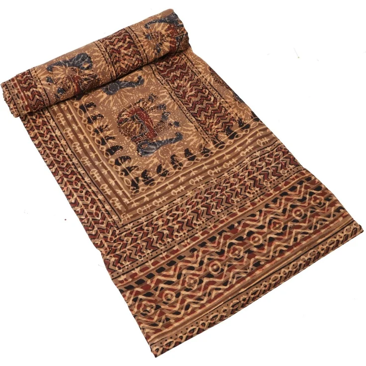 Guru-Shop Tagesdecke Blockdruck Tagesdecke, Bett & Sofaüberwurf,..