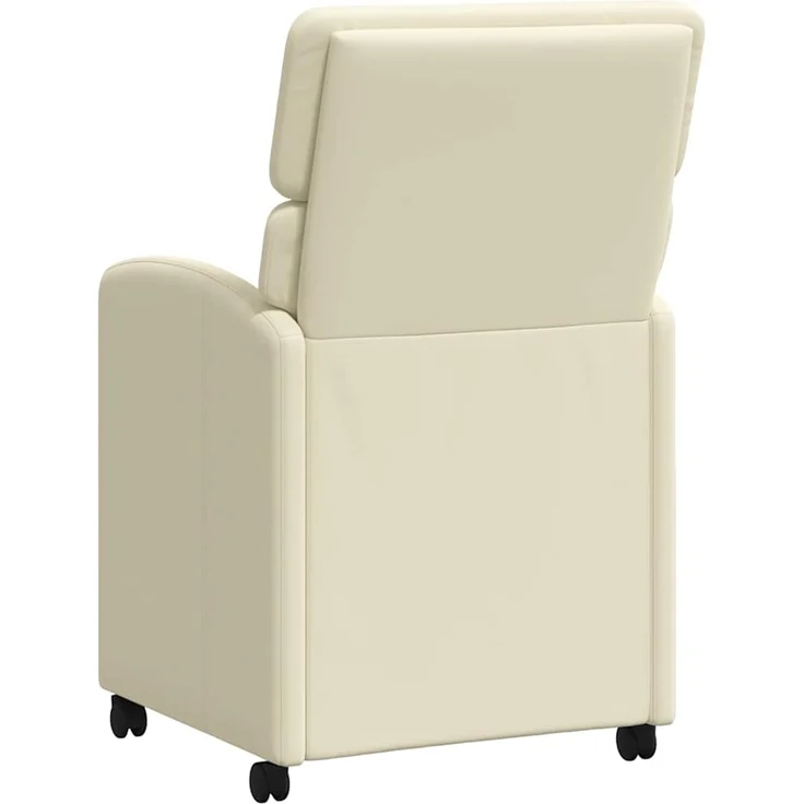 vidaXL Esszimmerstühle mit Rollen 2 pcs Creme 58 x 65 x 98 cm 42017884 – Bild 5