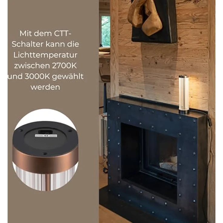 SLV QUIMERA Tischleuchte, 2700/3000K, dimmbar, dunkel kupfer, 4,3 Watt, LED, Schutzart IP20 – Bild 5
