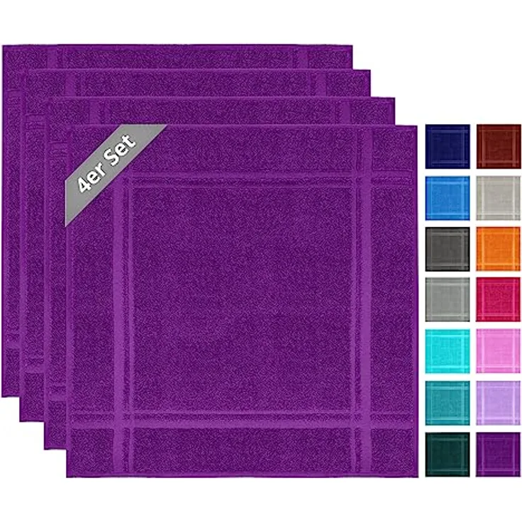 Lashuma Geschirrtuch - Premium, (Spar - Set, 4-tlg, 4er Frottee Küchenhandtücher 50x50 cm), aus 100% Baumwolle, extra saugstarkt und langlebig