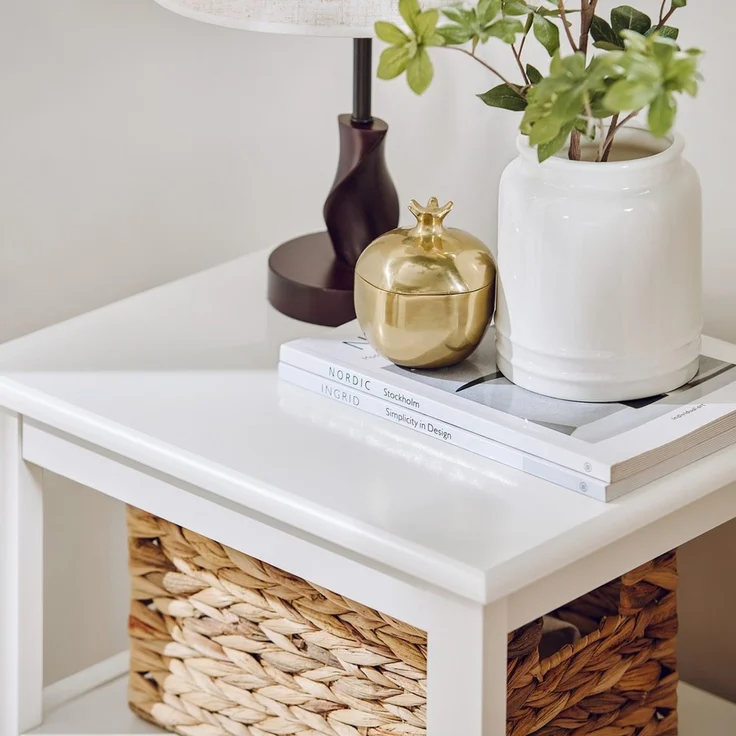 SoBuy FBT131-W Nachttisch, MDF, Lackiert, Weiß, 45 x 60 x 35 cm – Bild 8