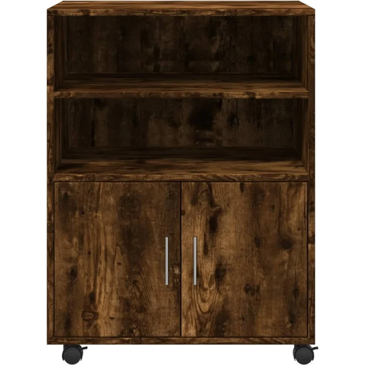 vidaXL Rollschrank Räuchereiche 60x48x81 cm Holzwerkstoff 853168 – Bild 3