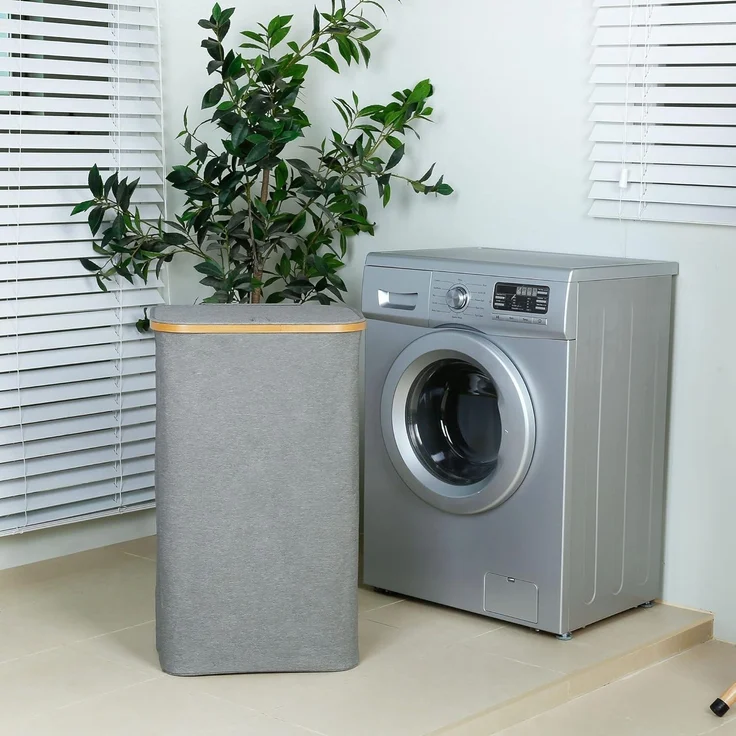 iEGrow Wäschekorb mit Deckel 110L XL Herausnehmbarer Innentasche – Bild 7
