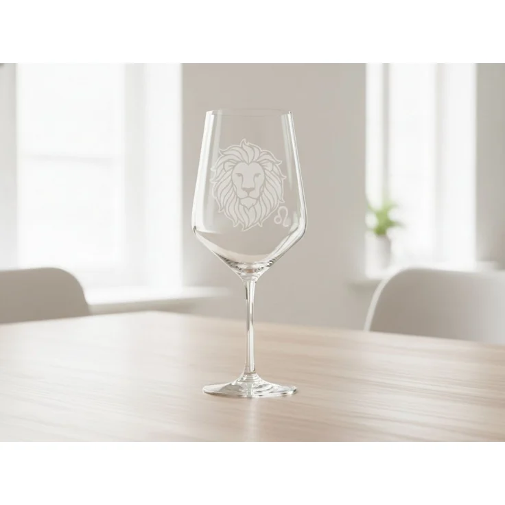 Valhalla Weinglas Löwe Gravur 350ml sp spülmaschinenfest, 1-tlg, Glas, Atemberaubende Darstellung – Bild 2