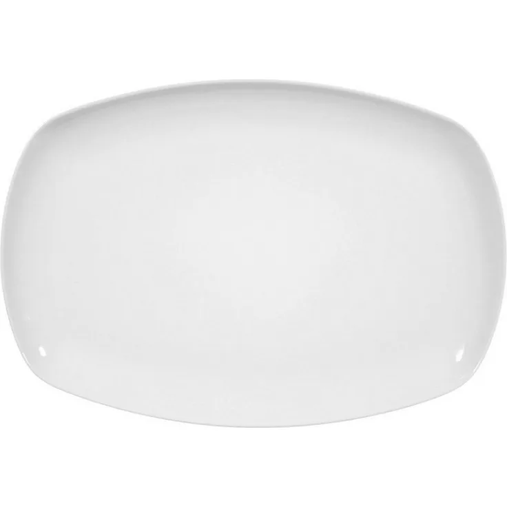 Seltmann Weiden Servierplatte Lido Weiß, Porzellan, 31x21 cm