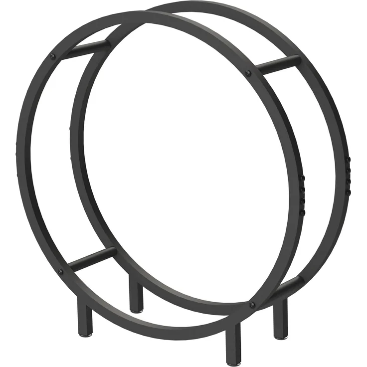 DanDiBo Kaminholzregal Innen Metall Schwarz Stehend Rund 60 cm Kaminholzständer 96468 Kaminholzhalter Brennholzregal Feuerholzregal – Bild 8