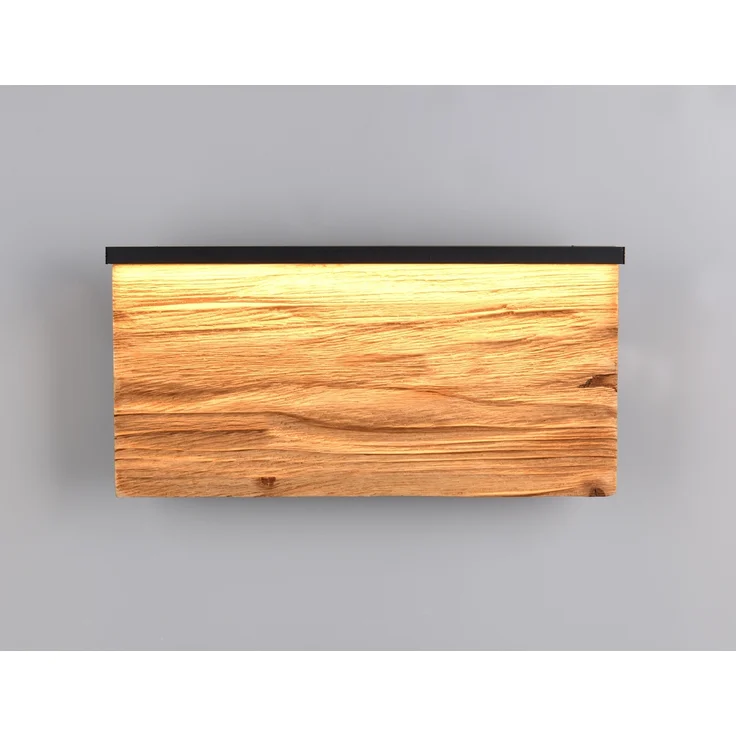 2er Set LED Wandleuchten aus Naturholz flach & dimmbar, Breite 30cm – Bild 6