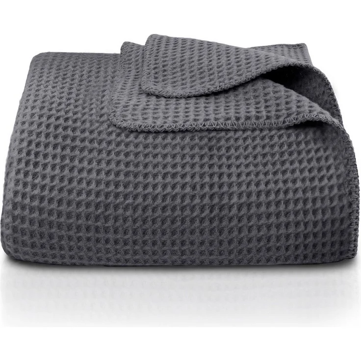 Wohndecke Wohndecke Waffelpique aus Baumwolle - Kuscheldecke, Baumwolldecke -, Laynenburg, Decke als Sofa-decke, Couchdecke, Wolldecke aus Baumwollmix – Bild 5