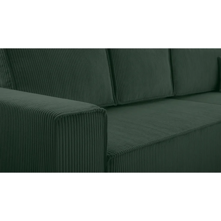 AX LIVING Dunkelgrün Cord Couch Form – Cedria L Wohnlandschaft 287cm – Bild 6
