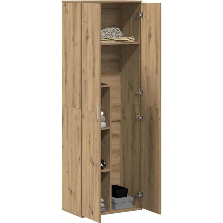 vidaXL Highboard, Holzwerkstoff Eiche handwerklich, 60 x 35 x 180 cm – Bild 3