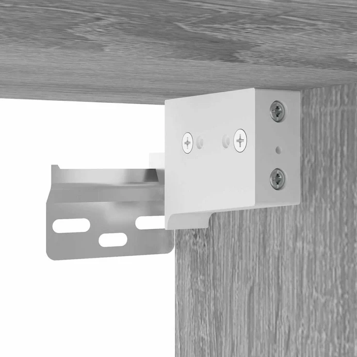 vidaXL Bad-Wandschrank Grau Sonoma 100x25x30 cm Holzwerkstoff 860099 – Bild 9