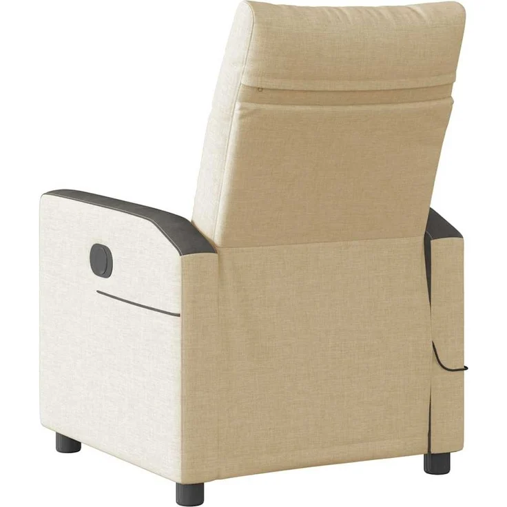 vidaXL Massagesessel Creme Stoff 4104836 – Bild 4
