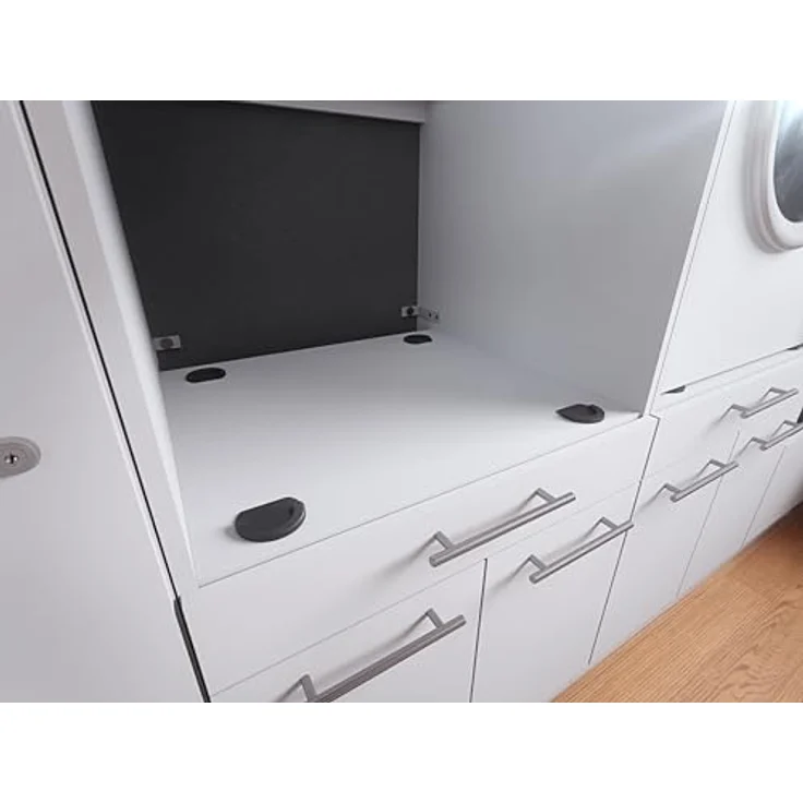 Laundreezy Mehrzweckschrank-Set Laundreezy, 4-tlg. Mehrzweckschrank-Set B/H/T 135/238/68 cm, (4-St), Breite 135 cm, Soft-Close-Funktion, höhenverstellbare Füße – Bild 4