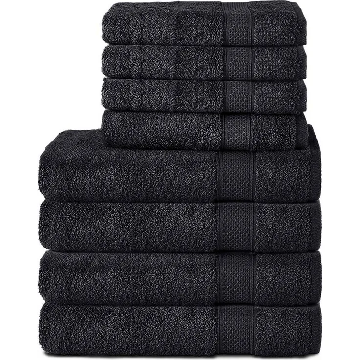 Komfortec Handtuch Set aus 100% Baumwolle, 4 Handtücher 50x100 cm und 4 Badetücher 70x140 cm, Frottee (Packung, 8-St), Duschtücher & Badehandtuch, Weich, Towel, Groß