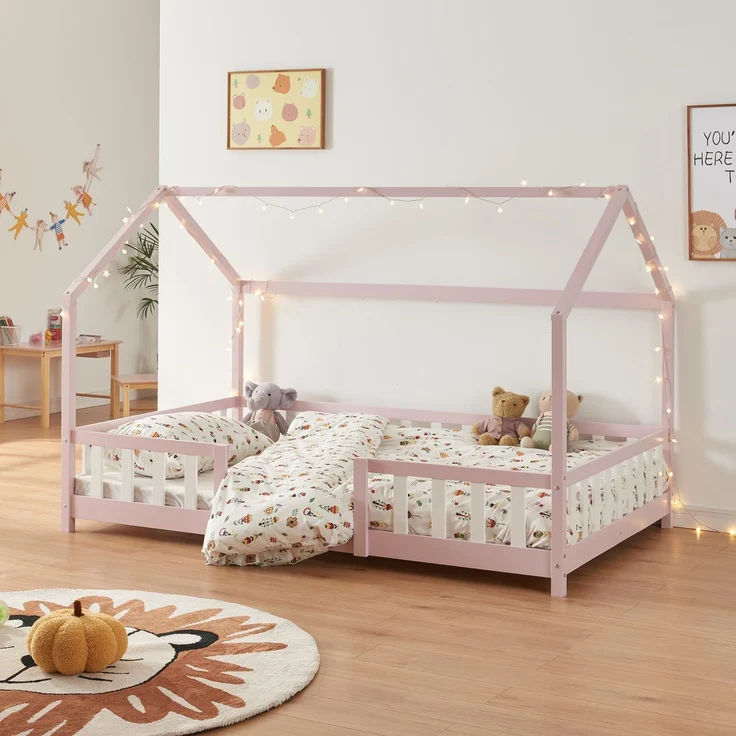Hausbett Sisimiut 120x200 cm Rosa / Weiß [en. casa] – Bild 1