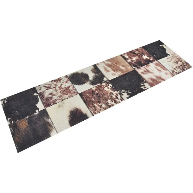 vidaXL Küchenteppich Waschbar Tierfell 45x150 cm Samt 136576